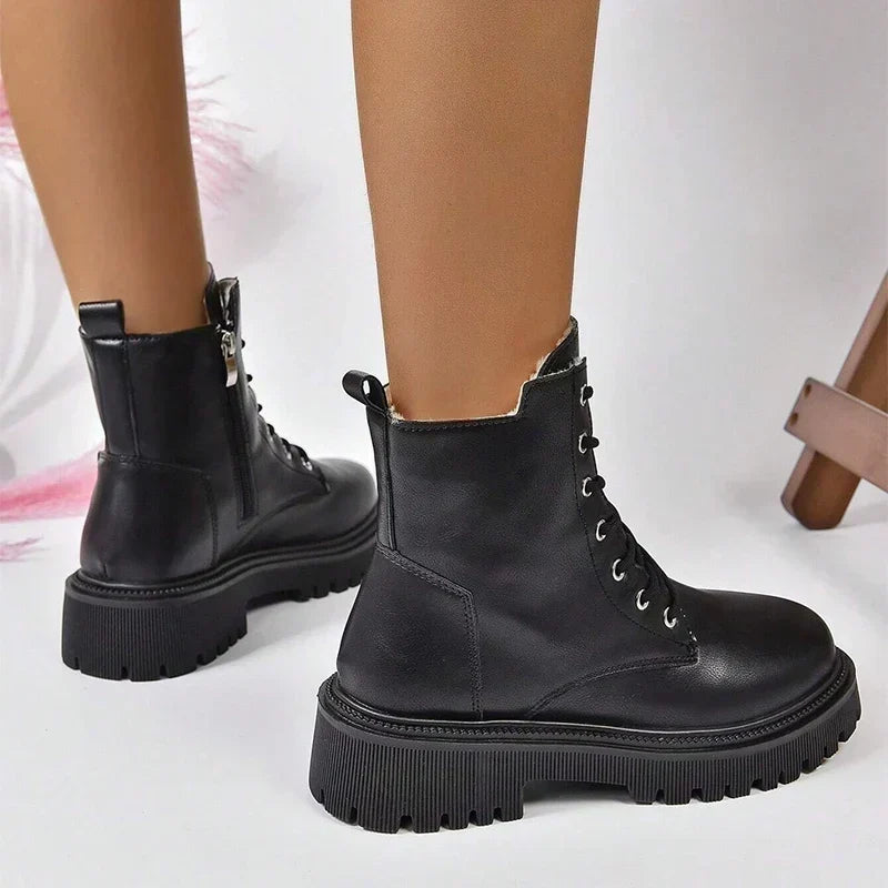 Lovisa | Lace-Up Lug-Sole Ankle Boots – Rugged Fall and Winter Day-Trip Footwear