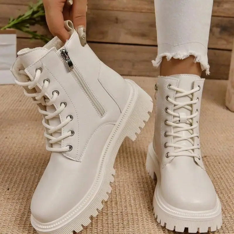 Lovisa | Lace-Up Lug-Sole Ankle Boots – Rugged Fall and Winter Day-Trip Footwear