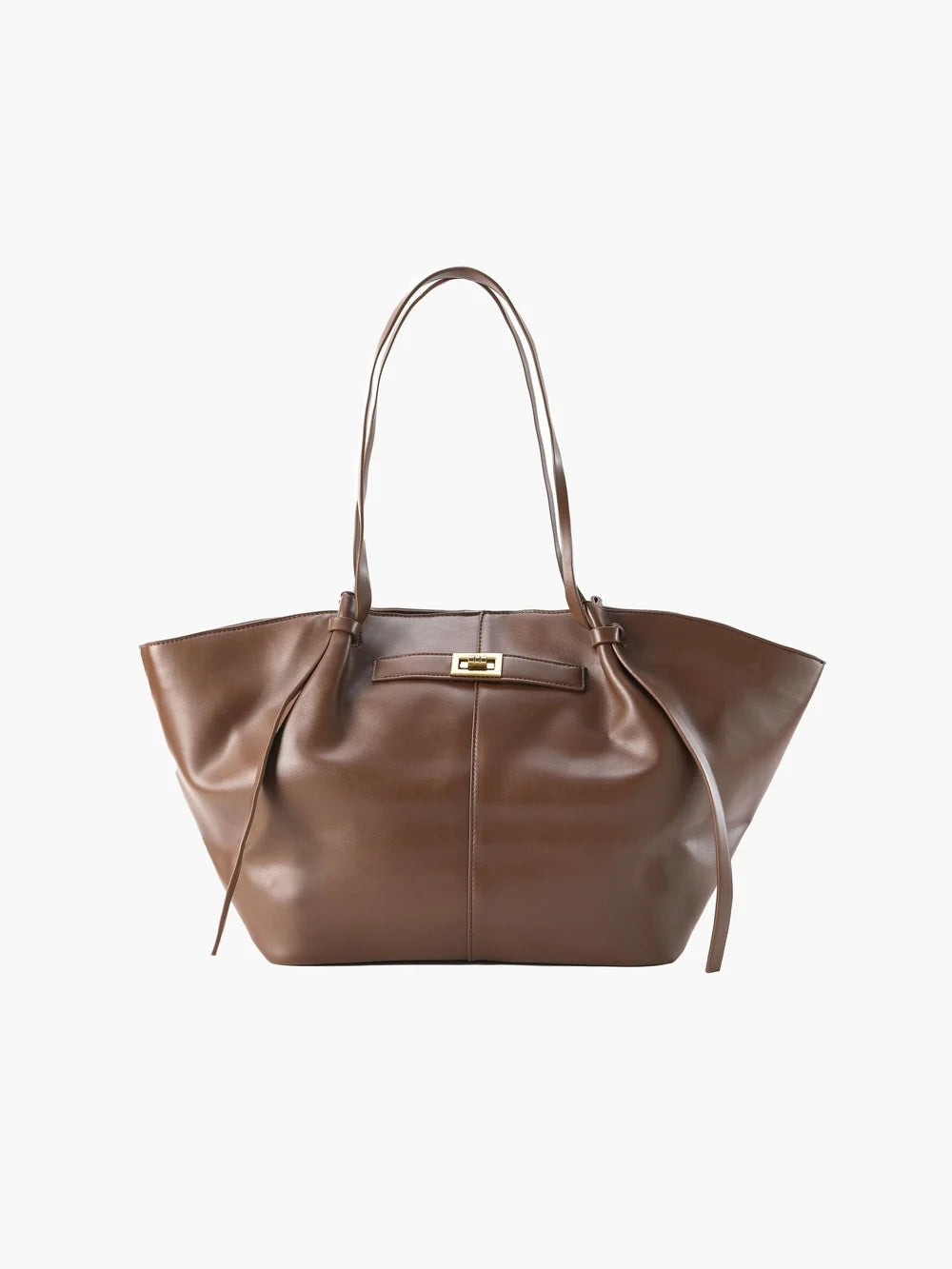 Women's Oversized Hobo Shoulder Bag – Casual Carryall Purse with Twisted Strap Detail