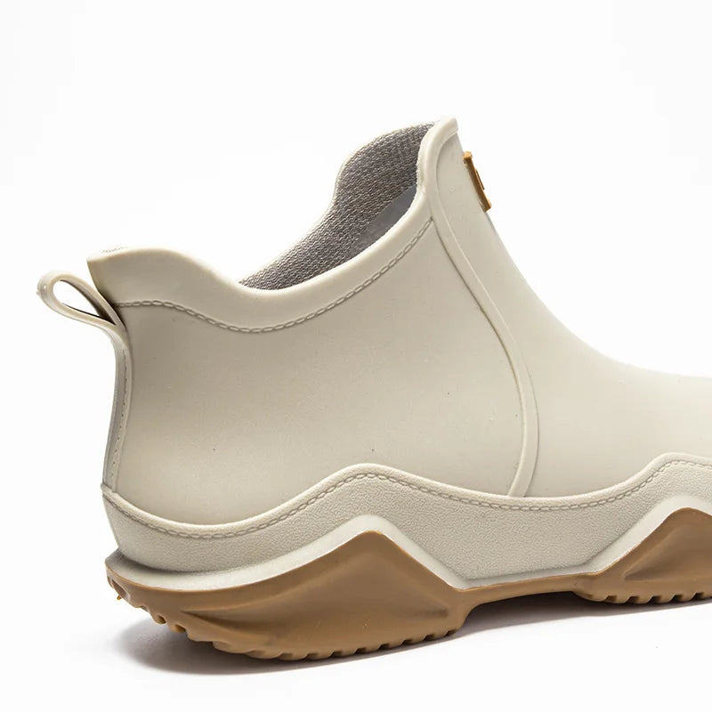 Beth | Waterproof Slip-On Rain Ankle Boots – Weather-Resistant Fall and Winter Rain Footwear