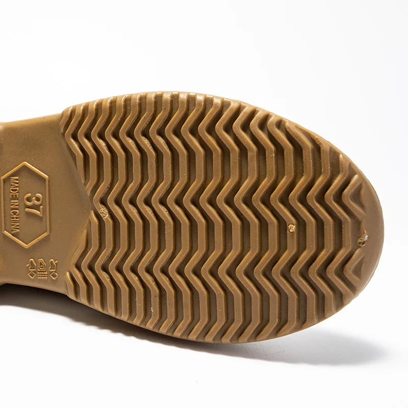 Beth | Waterproof Slip-On Rain Ankle Boots – Weather-Resistant Fall and Winter Rain Footwear